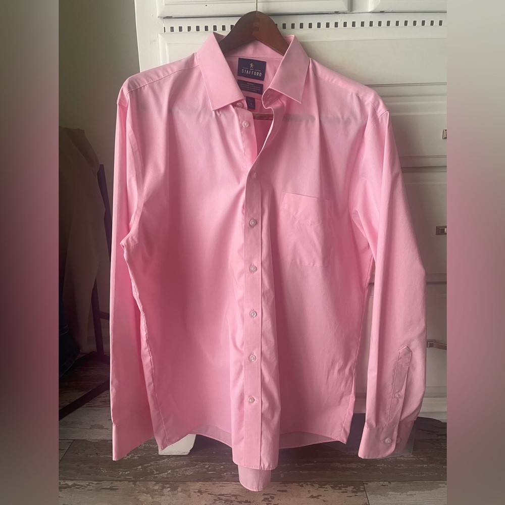 Stafford Men’s pink button up